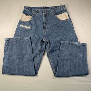 Vintage No Boundaries Demin 45 Men's Baggy Carpenter Jeans Blue Size 36x32